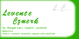 levente czmerk business card